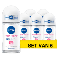 Aanbieding: Nivea Fresh Flower deoroller (6 stuks à 50 ml) SNI06253