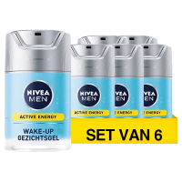 Nivea Aanbieding: Nivea Men Active Energy Gezichtsverzorgingsgel (6 flessen - 50 ml)  SNI06191