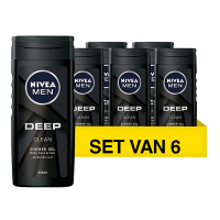 Nivea Aanbieding: Nivea Men Deep douchegel (6 stuks - 250 ml)  SNI06051
