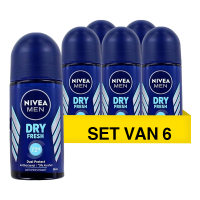 Aanbieding: Nivea Men Deo Roll-on Dry Fresh (6 stuks à 50 ml)