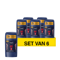 Nivea Aanbieding: Nivea Men Deostick Dry Impact Anti-Transpirant Stick (6 sticks - 50 ml)  SNI06149