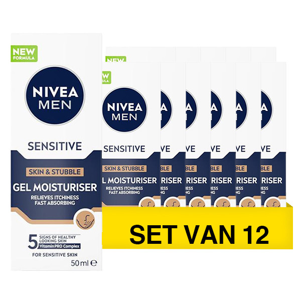Aanbieding: Nivea Men Sensitive Huid & Stoppelbaard Gezichtsgel (12 flessen - 50 ml) SNI06195 - 1