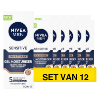 Aanbieding: Nivea Men Sensitive Huid & Stoppelbaard Gezichtsgel (12 flessen - 50 ml) SNI06195