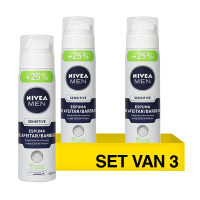 Aanbieding: Nivea Men Sensitive Scheerschuim (3 stuks à 250 ml) SNI06288