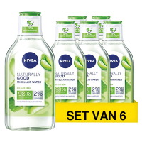Nivea Aanbieding: Nivea Micellair Water Naturally Good Aloe Vera (6 flessen - 400 ml)  SNI06215