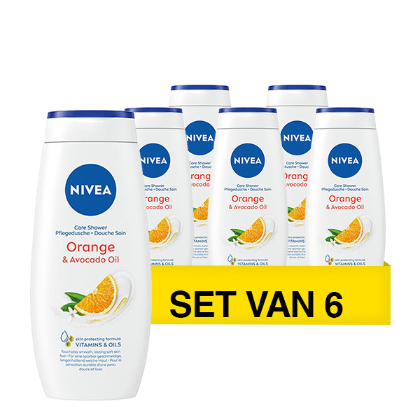 Nivea Aanbieding: Nivea Orange & Avocado Oil Douchegel (6 flessen - 250 ml)  SNI06161 - 1