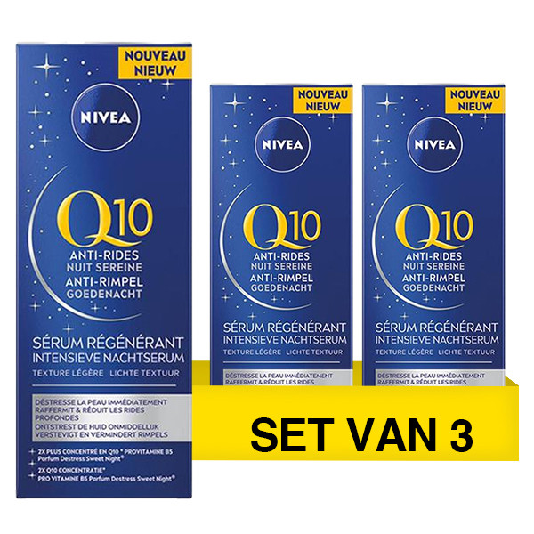 Nivea Aanbieding: Nivea Q10 Anti-Rimpel Nachtserum (3 flessen -30 ml)  SNI06229 - 1