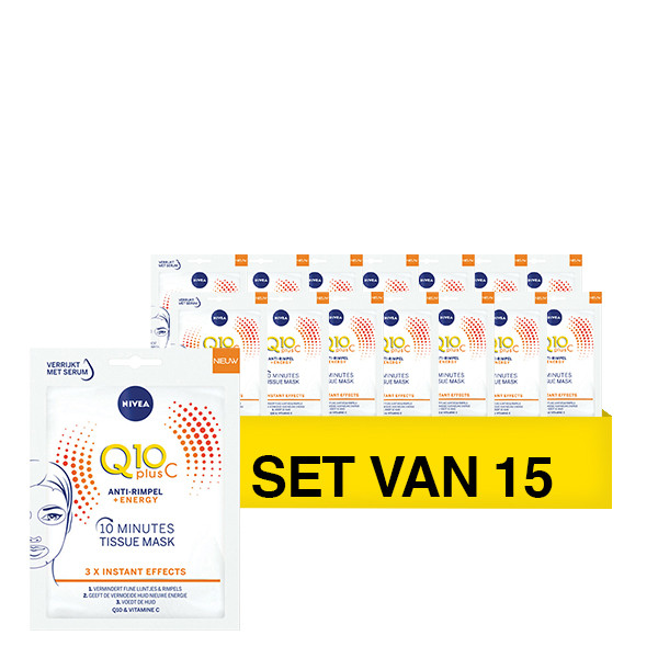Nivea Aanbieding: Nivea Q10 Energy Tissue Masker (15 maskers)  SNI06167 - 1