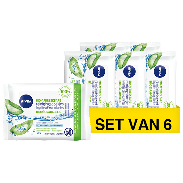 Nivea Aanbieding: Nivea Reinigingsdoekjes Aloe Vera (6 dozen - 25 doekjes)  SNI06239 - 1