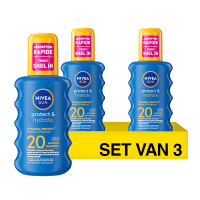 Aanbieding: Nivea Sun Protect & Hydrate Zonnebrandspray SPF20 (3 stuks à 200 ml) SNI06301