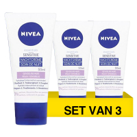 Nivea Aanbieding: Nivea Verzachtende Nachtcrème (3 flessen - 50 ml)  SNI06225