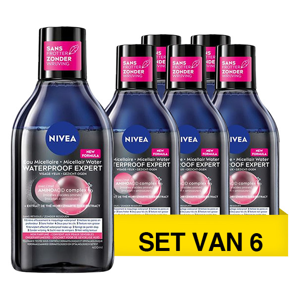 Aanbieding: Nivea Waterproof Expert Micellair Water (6 flessen - 400 ml) SNI06213 - 1