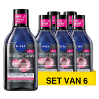 Nivea Aanbieding: Nivea Waterproof Expert Micellair Water (6 flessen - 400 ml)  SNI06213
