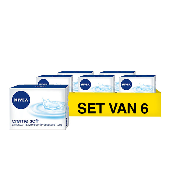 Aanbieding: Nivea Zeep Creme Soft (6 stuks á 100 g) SNI06259 - 1