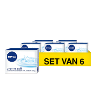 Aanbieding: Nivea Zeep Creme Soft (6 stuks á 100 g) SNI06259