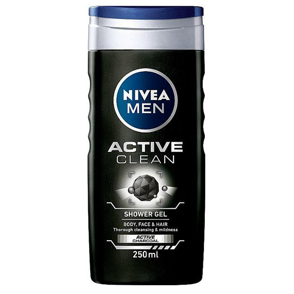 Nivea Active Clean douchegel for men (250 ml)  SNI05233 - 1