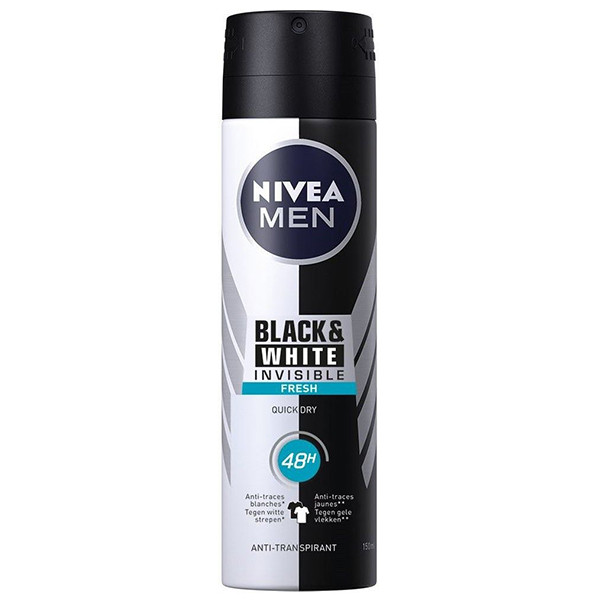 Nivea deodorant spray Black & White Invisible Fresh for men (150 ml)  SNI05359 - 1