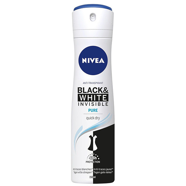 Nivea deodorant spray Invisible Black & White Pure (150 ml)  SNI05353 - 1