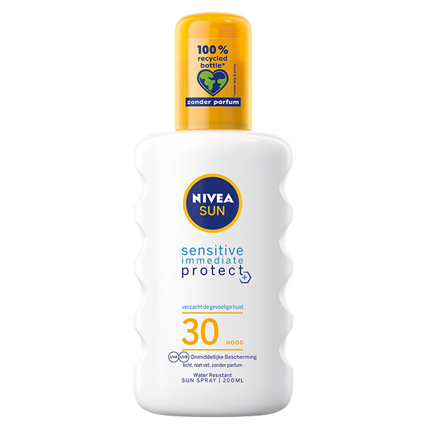Nivea zonnespray Sensitive Immediate Protect factor 30 (200 ml)  SNI05301 - 1
