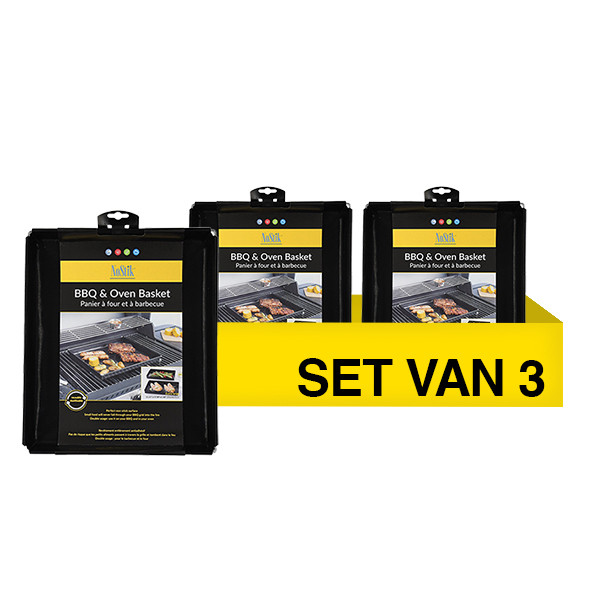 Aanbieding: 3x NoStik Oven- & BBQ-schaal Large (29 x 34 x 3 cm) SNO00080 - 1