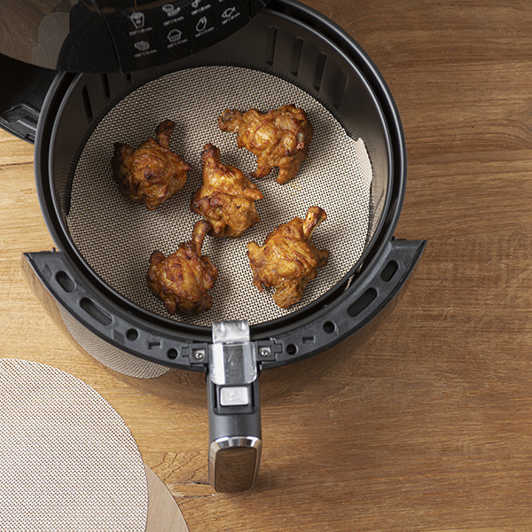 NoStik Airfryer bak en beschermfolie- set van 2 (Ø 23,5 - 25,5 cm)  SNO00061 - 3