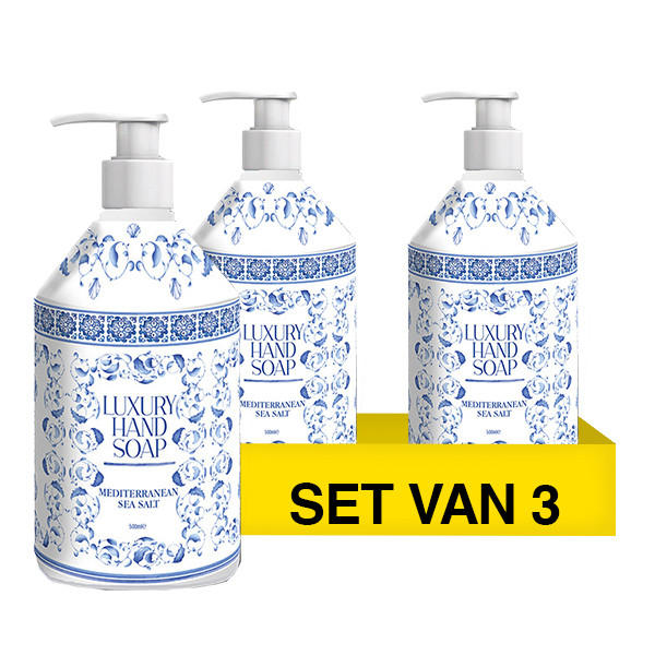Aanbieding: Handzeep Luxury Mediterranean Sea Salt 500 ml (3 stuks) SDR08613 - 1