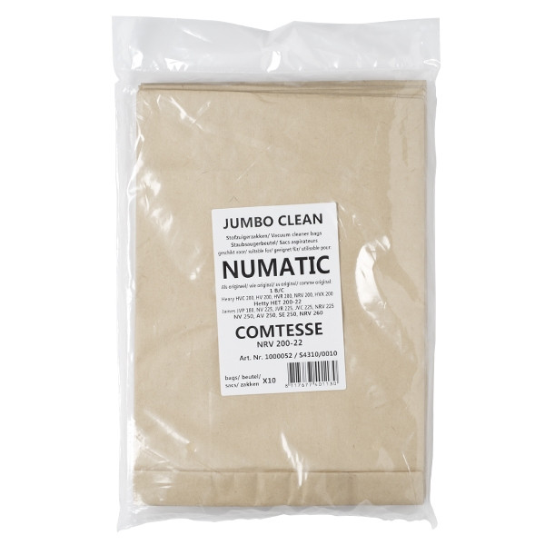 Numatic NVM 1CH papieren stofzuigerzakken 10 zakken (123schoon huismerk)  SNU00001 - 1