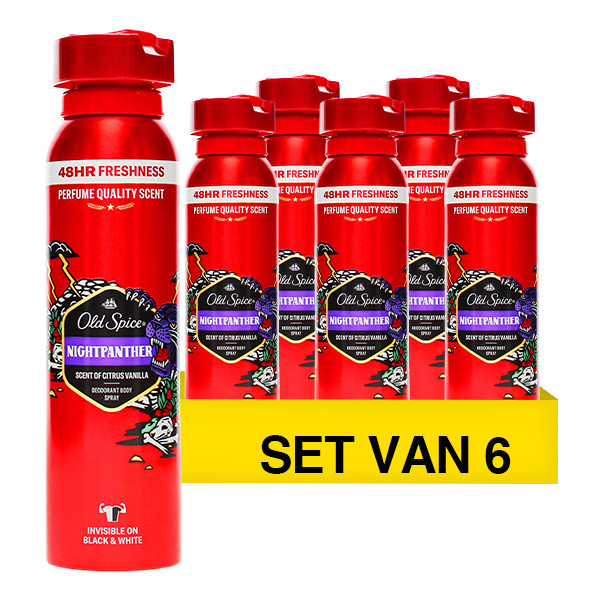 Aanbieding: Old Spice Nightpanther Deodorant Body Spray (6 stuks à 150 ml) SOL00151 - 1