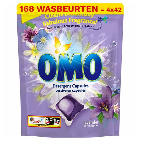 Omo Aanbieding: 4x Omo Caps Lavender (168 wasbeurten)  SOM00050 - 1