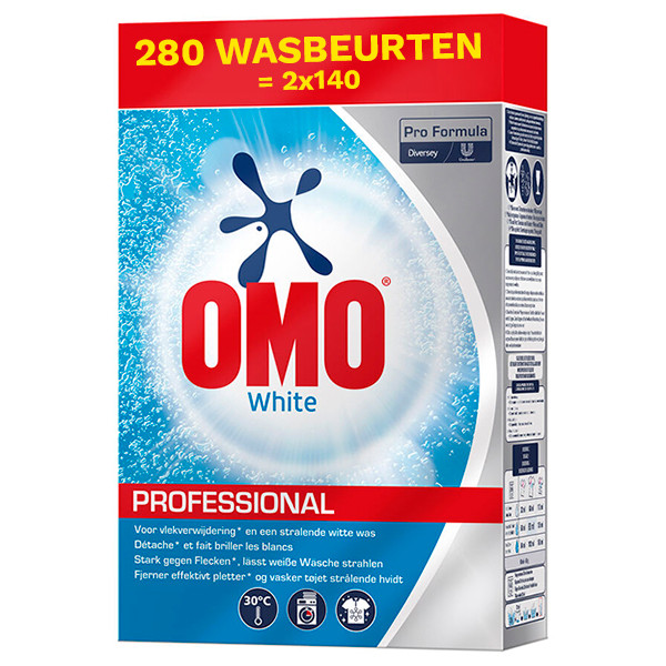 Aanbieding: Omo Professional Waspoeder White 7 kg (2 stuks - 280 wasbeurten) SOM00083 - 1