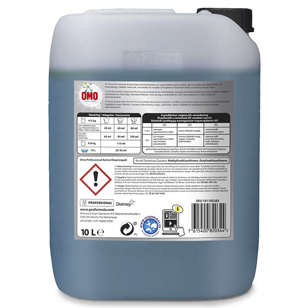 Omo Professional Active Clean Liquid Vloeibaar Wasmiddel 10 L (154 wasbeurten) SOM00084 - 2