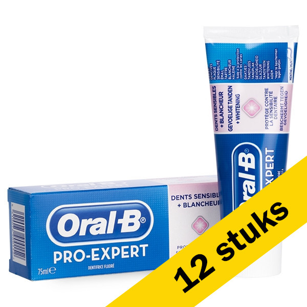 Oral-B Aanbieding: 12x Oral-B tandpasta Pro-Expert Sensitive + Whitening (75 ml)  SOR00091 - 1