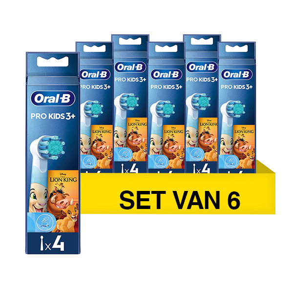 Oral-B Aanbieding: Oral-B Opzetborstels Kids Lion King (6 verpakkingen – 4 stuks per verpakking)  SOR00211 - 1