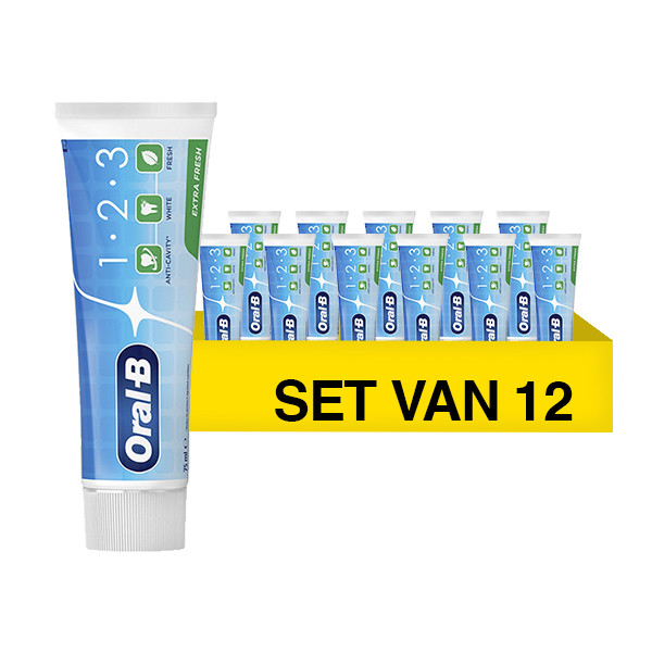 Oral-B Aanbieding: Oral-B Tandpasta 1-2-3 Extra Fresh (12 stuks – 75 ml)  SOR00197 - 1