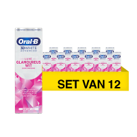 Oral-B Aanbieding: Oral-B Tandpasta 3D White Luxe Glamorous White (12 stuks – 75 ml)  SOR00199