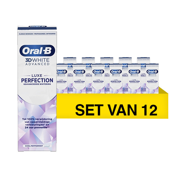 Oral-B Aanbieding: Oral-B Tandpasta 3D White Luxe Perfection (12 stuks – 75 ml)  SOR00205 - 1
