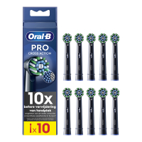 Oral-B Cross Action Opzetborstels | Zwart | 10 stuks SOR00222