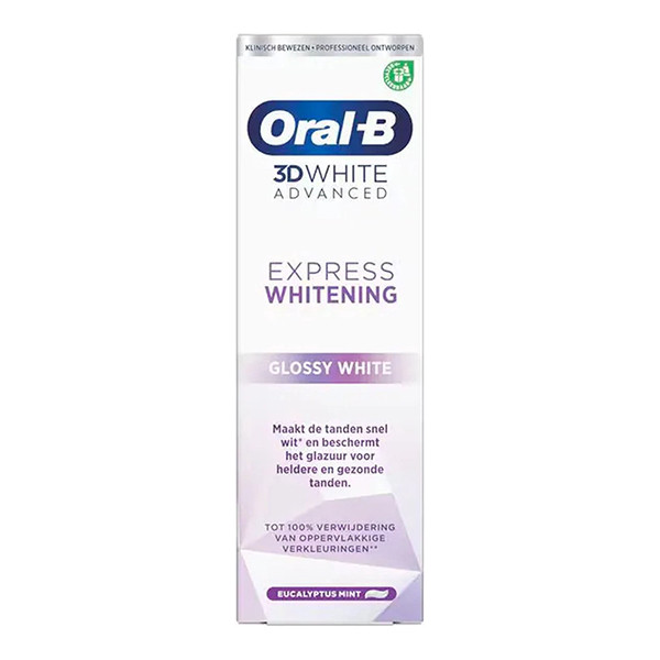 Oral-B Tandpasta 3D White Advanced Express Whitening Glossy White (12 stuks – 75 ml)  SOR00202 - 1