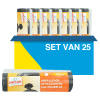 Aanbieding: 25x Vuilniszakken 130 liter | 10 stuks | Zwart | Paclan SPA00279 - 1