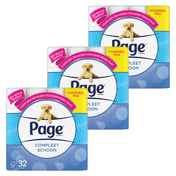 Page Aanbieding: 3x Page Compleet Schoon toiletpapier (32 stuks)  SPA04004 - 1