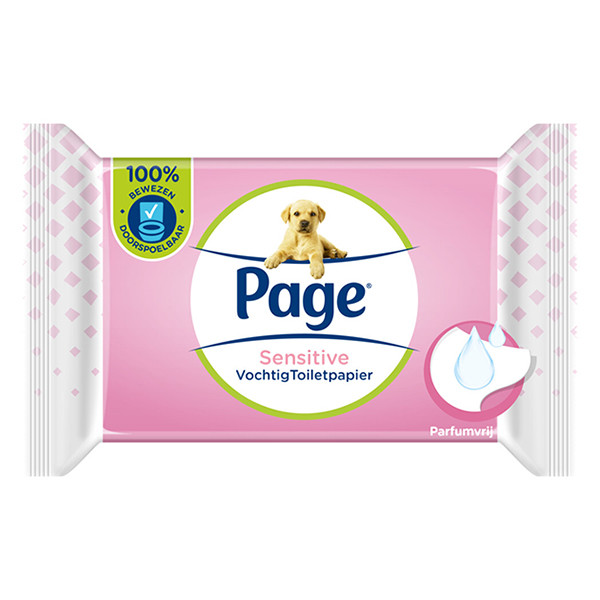 Page vochtig toiletpapier Sensitive (38 doekjes)  SPA00511 - 1
