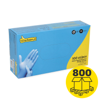 Palletvoordeel: Nitril Handschoen Blauw Poedervrij M | 3,5 g | 123schoon huismerk (800 verpakkingen) SDR09112