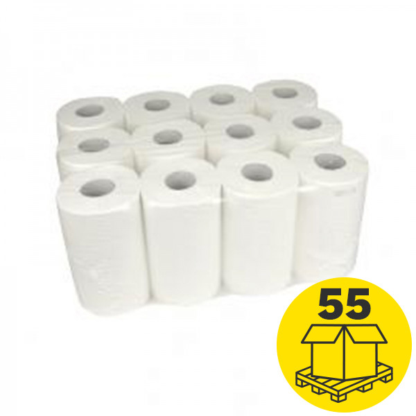 Palletvoordeel: Poetspapier 2-laags | 660 rollen | 123schoon huismerk | Geschikt voor Tork M1 dispenser SDR02056 - 1