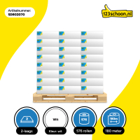 Palletvoordeel: Toiletpapier Mini Jumbo 2-laags | 48 x 12 rollen | 123schoon huismerk | Geschikt voor Tork T2 dispenser SDR02070