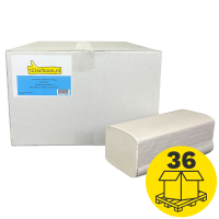 Palletvoordeel: Z-vouw handdoeken 2-laags | 720 pakken | 123schoon huismerk | Geschikt voor Tork H3 dispenser SDR02076