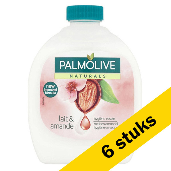 Palmolive Aanbieding: 6x Palmolive crème zeep Amandel met pomp (300 ml)  SPA04058 - 1