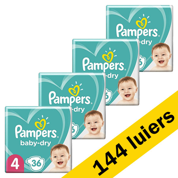 vervagen Schijnen logboek Aanbieding: Pampers Baby Dry luiers maat 4 (144 luiers) Pampers 123schoon.nl