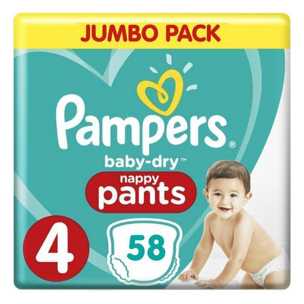 rit Sanctie Wafel Pampers Baby Dry Pants maat 4 (58 luiers) Pampers 123schoon.nl