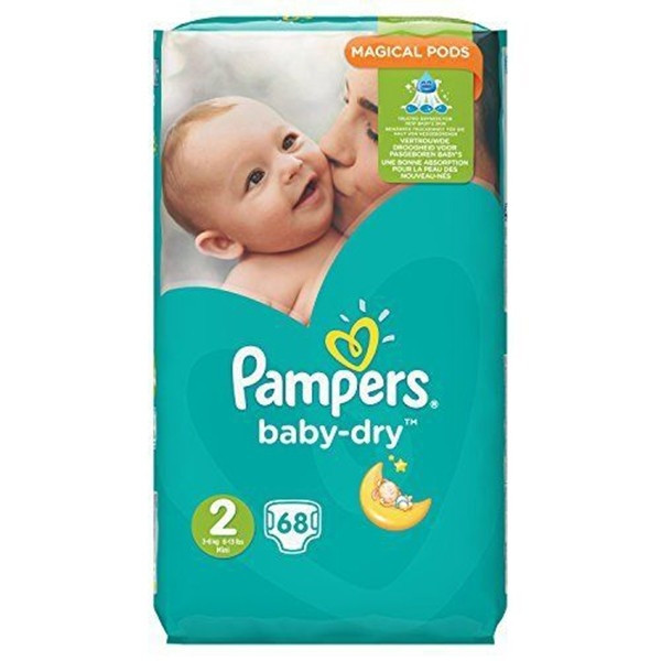 stroomkring lichtgewicht eetpatroon Pampers Baby Dry luiers maat 2 (68 luiers) Pampers 123schoon.nl