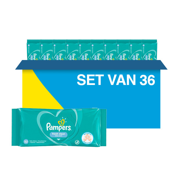 Pampers Fresh Clean Billendoekjes | 1872 doekjes (36x 52 stuks) SPA04135 - 1